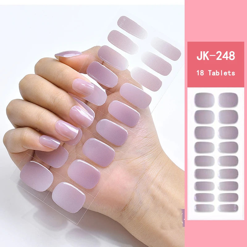 24Tips/Sheet Multicolor UV Semi-Cured Gel Nail Patch