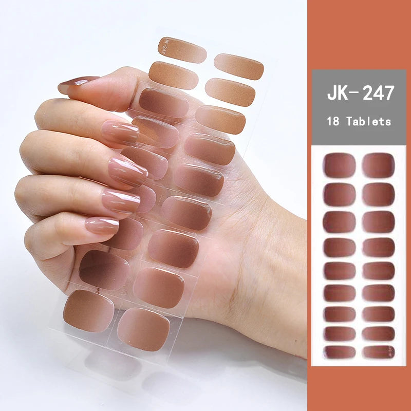 24Tips/Sheet Multicolor UV Semi-Cured Gel Nail Patch