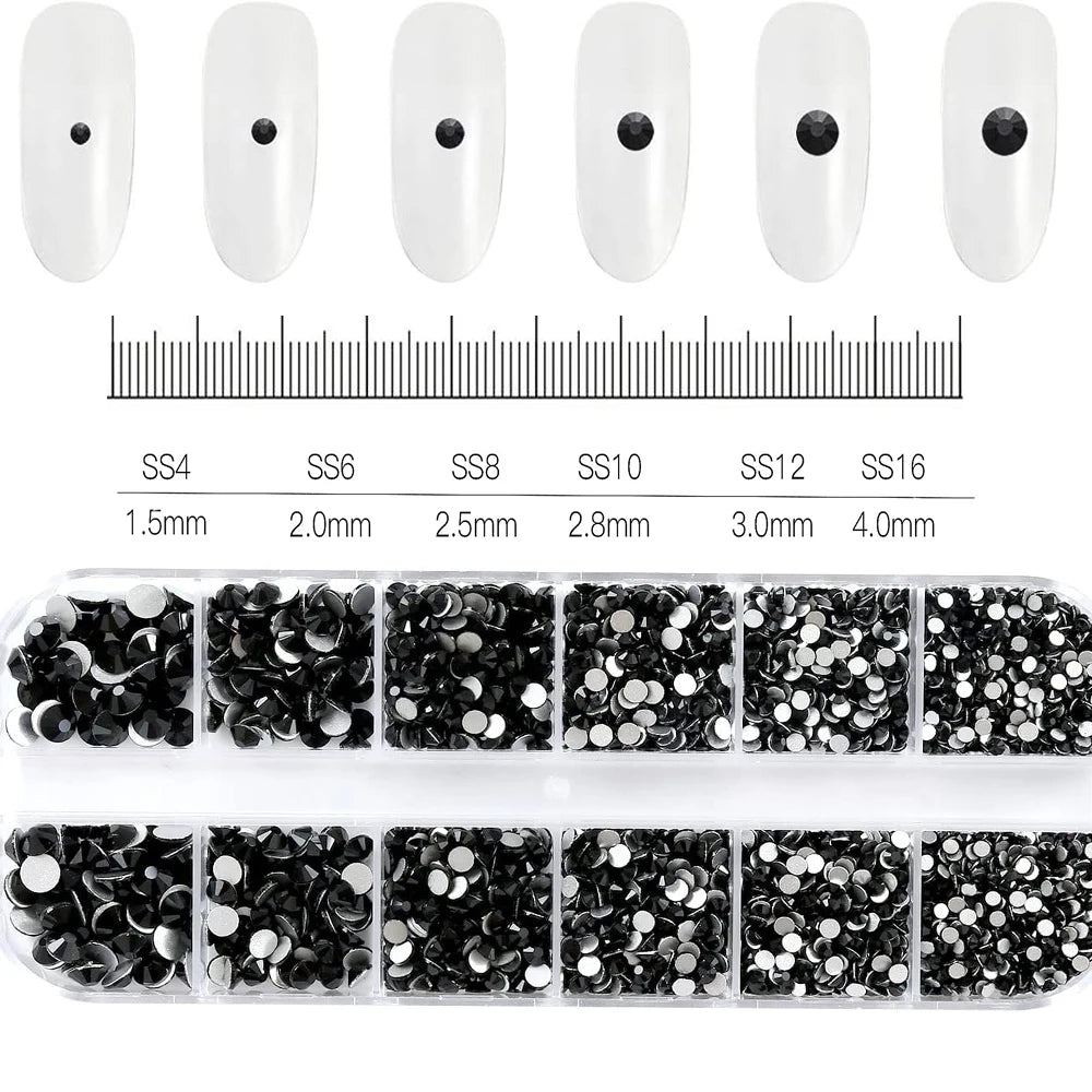 100/50cm Long Luxury Crystal Chain Nail