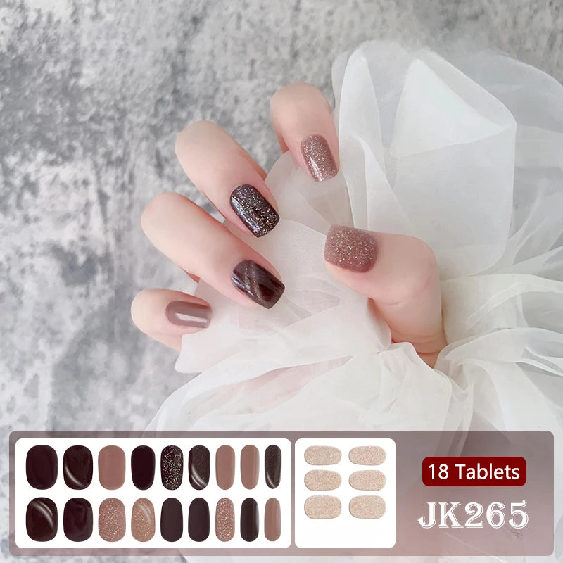 24Tips/Sheet Multicolor UV Semi-Cured Gel Nail Patch