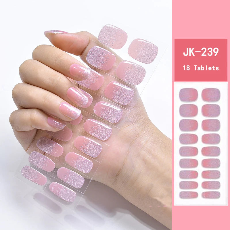 24Tips/Sheet Multicolor UV Semi-Cured Gel Nail Patch