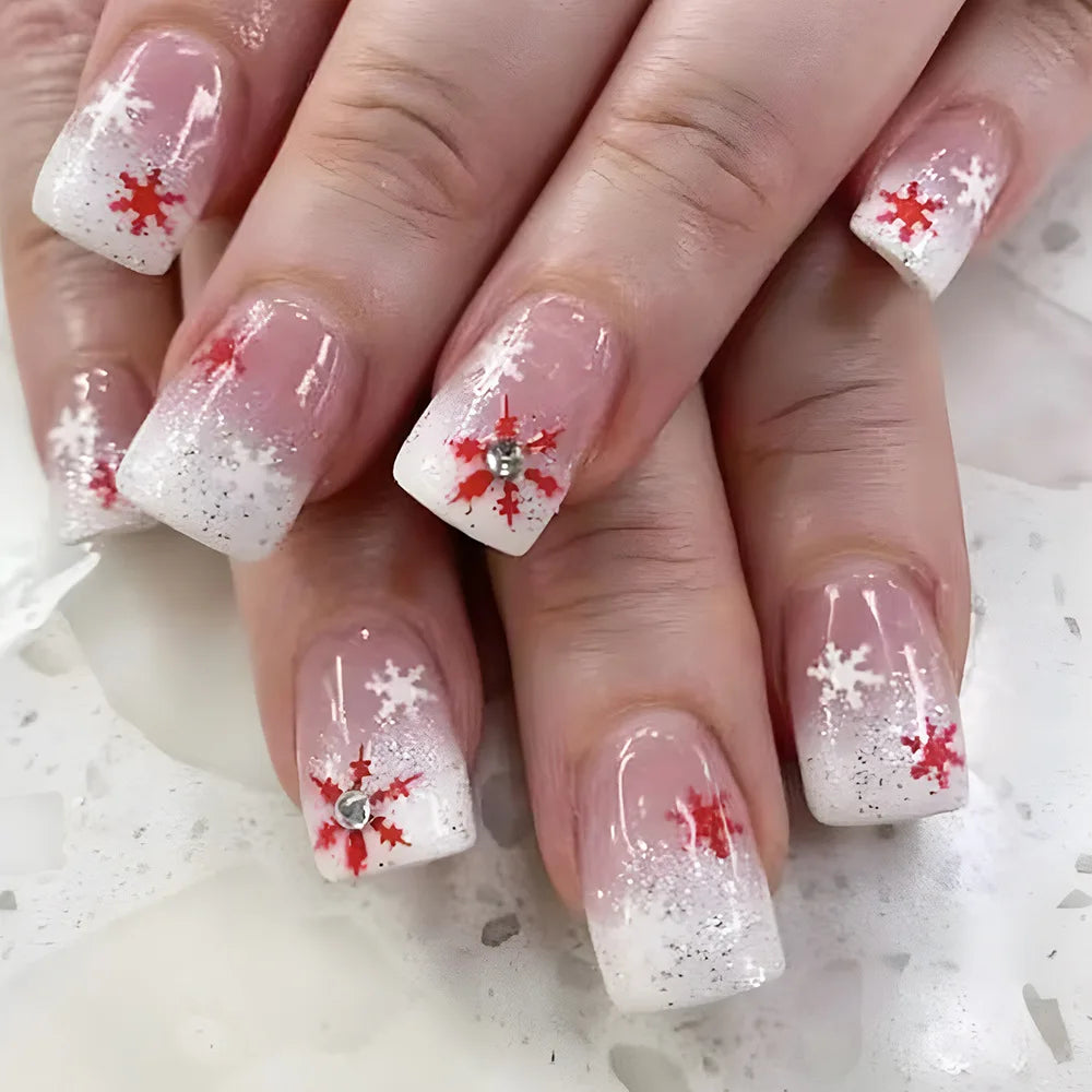 24pcs Merry Christmas Press On Nails