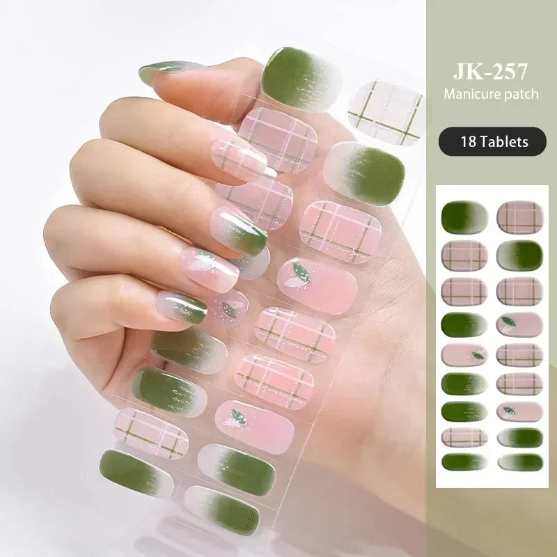 24Tips/Sheet Multicolor UV Semi-Cured Gel Nail Patch