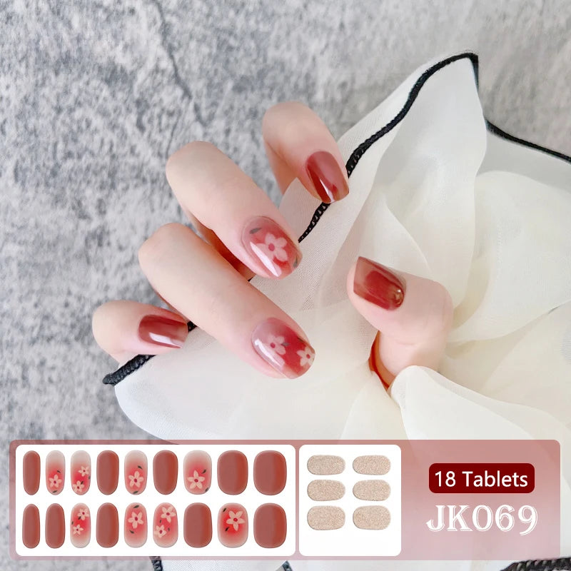 24Tips/Sheet Multicolor UV Semi-Cured Gel Nail Patch