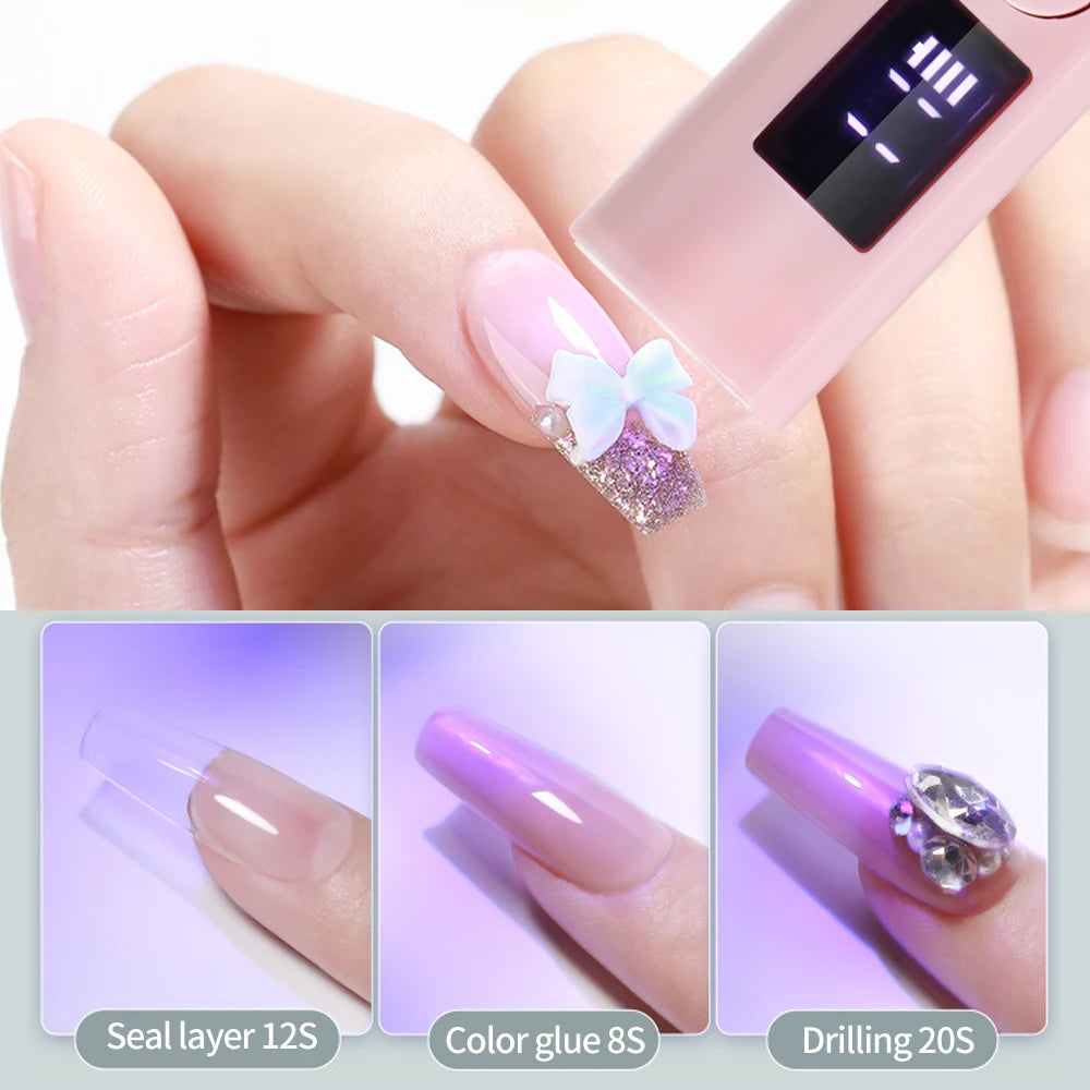 Mini Nail Dryer Lamp With Battery UV LED Nail