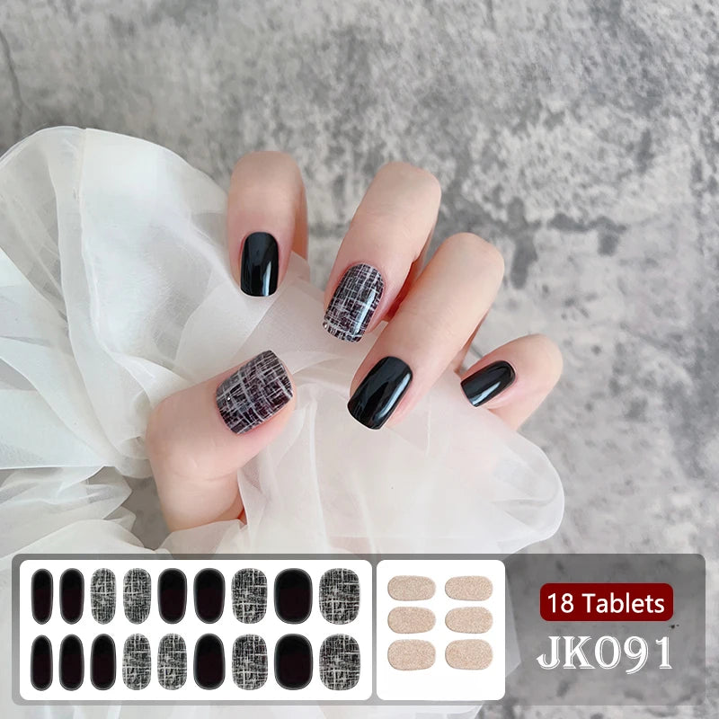 24Tips/Sheet Multicolor UV Semi-Cured Gel Nail Patch