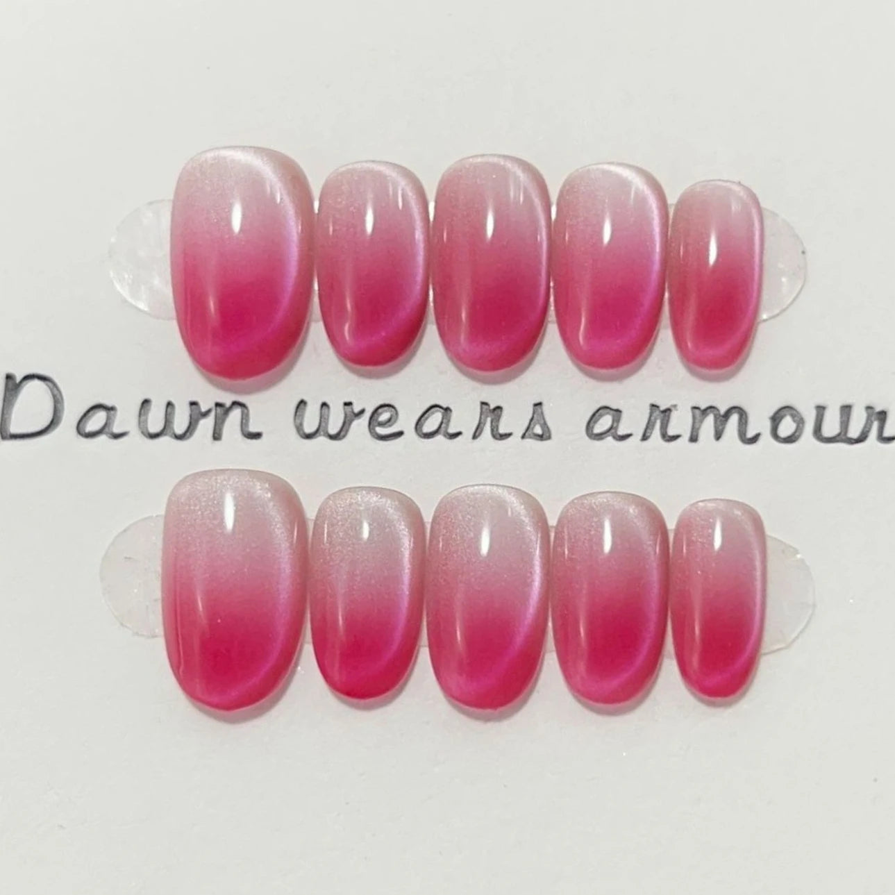 10Pcs Simple Fashion Diamond White Handmade Fake Nails