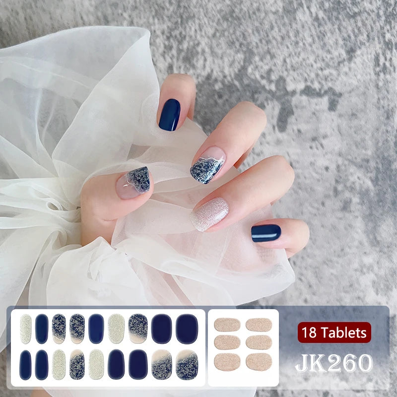 24Tips/Sheet Multicolor UV Semi-Cured Gel Nail Patch