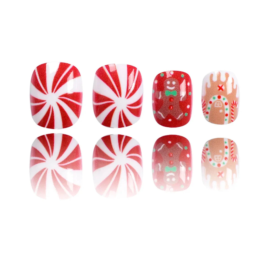 24Pcs Short Oval Press-On Nails