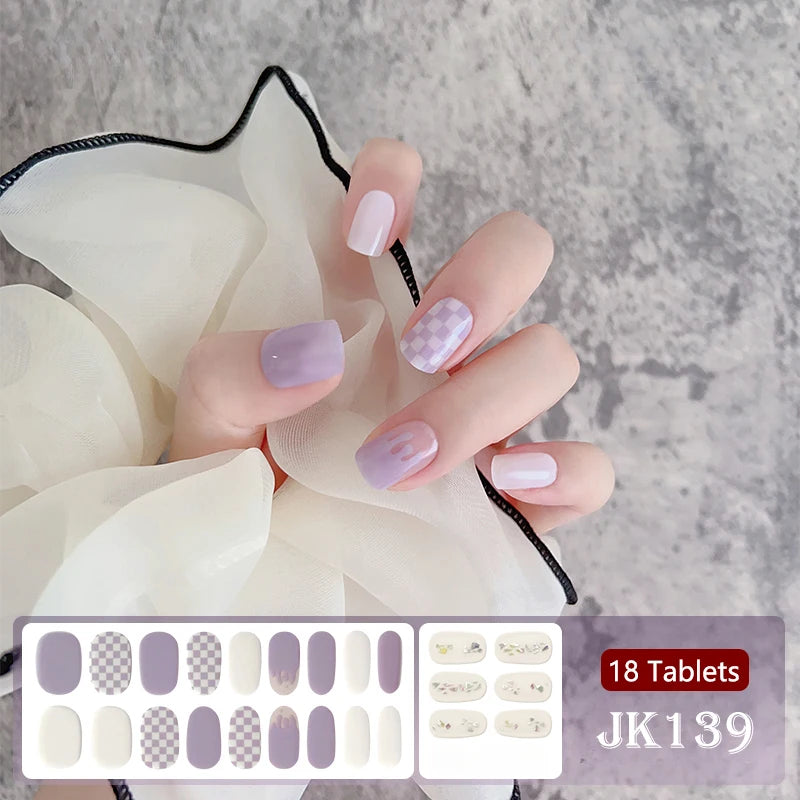 24Tips/Sheet Multicolor UV Semi-Cured Gel Nail Patch