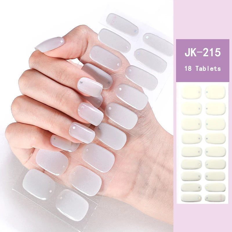 24Tips/Sheet Multicolor UV Semi-Cured Gel Nail Patch