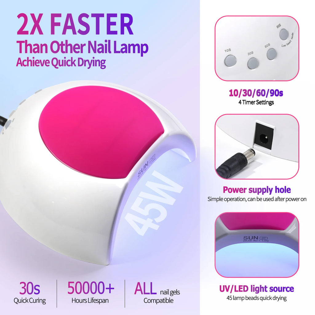 Nail Lamp Phototherapy Light Quick Dry Induction Nail