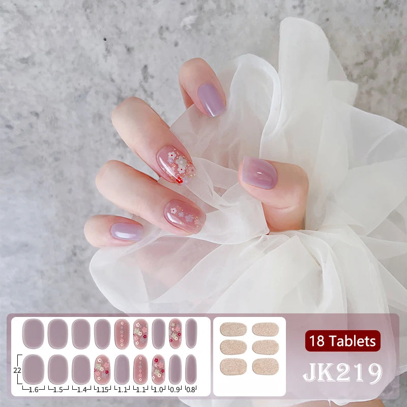 24Tips/Sheet Multicolor UV Semi-Cured Gel Nail Patch