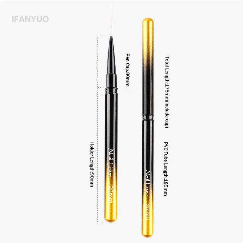 Nails Art Liner Brushes Elongated Lines Striping Drawing Painting