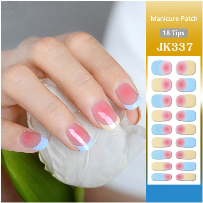 24Tips/Sheet Multicolor UV Semi-Cured Gel Nail Patch