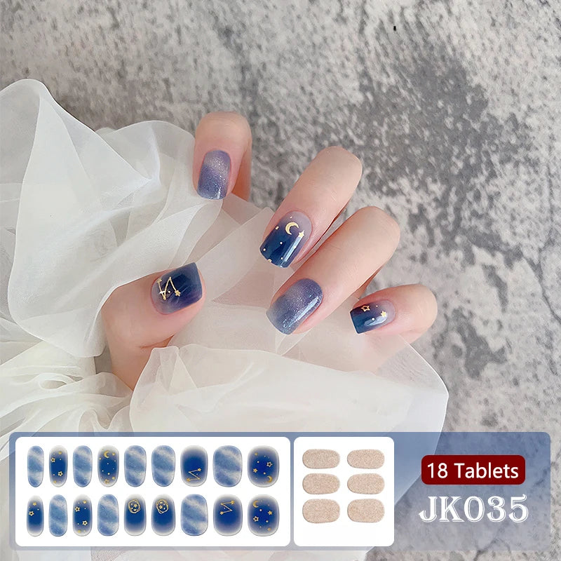 24Tips/Sheet Multicolor UV Semi-Cured Gel Nail Patch