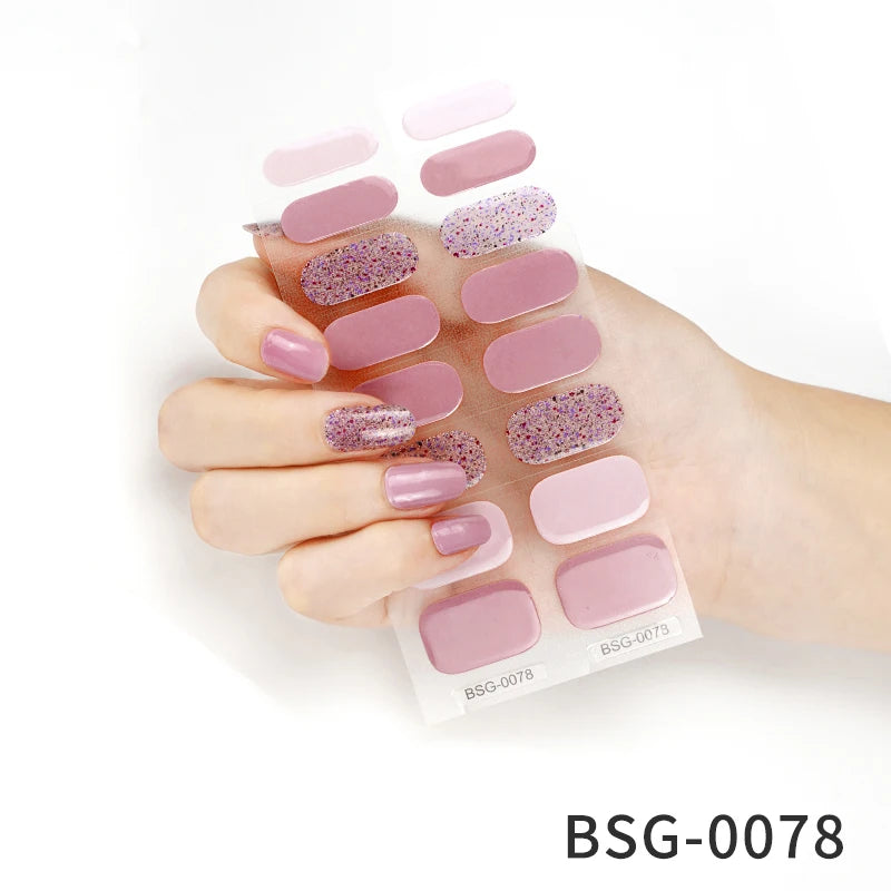 Semi-Cured Gel Nail Stickers Simple