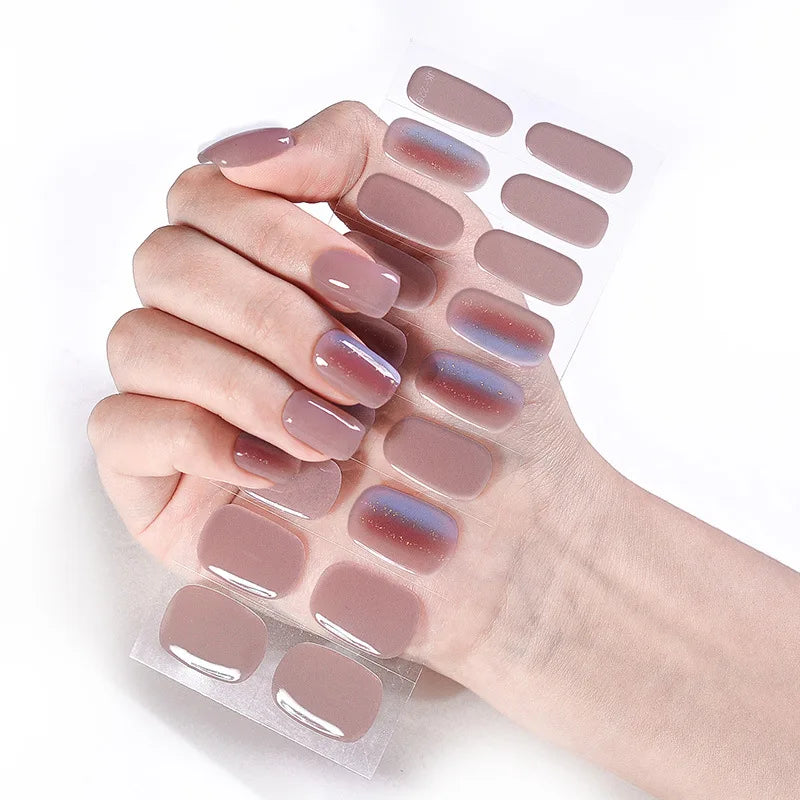 Semi-Cured Gel Nail Stickers Simple