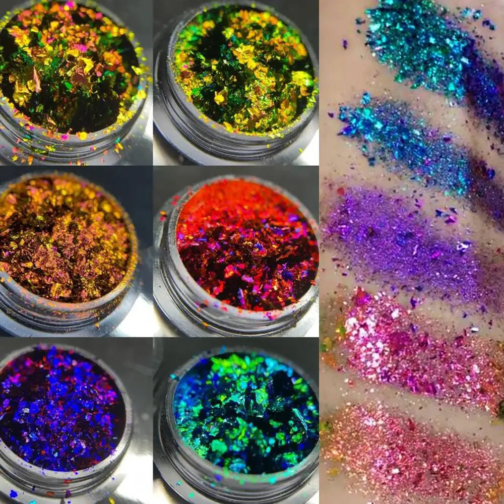 1Box Chameleon Nail Flakes Net2-3g