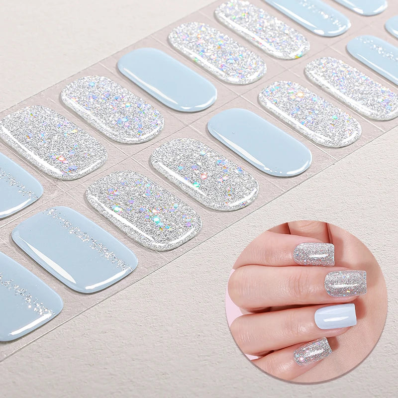 Glitter Cat Eyes UV-Free Gel Nail Sticker