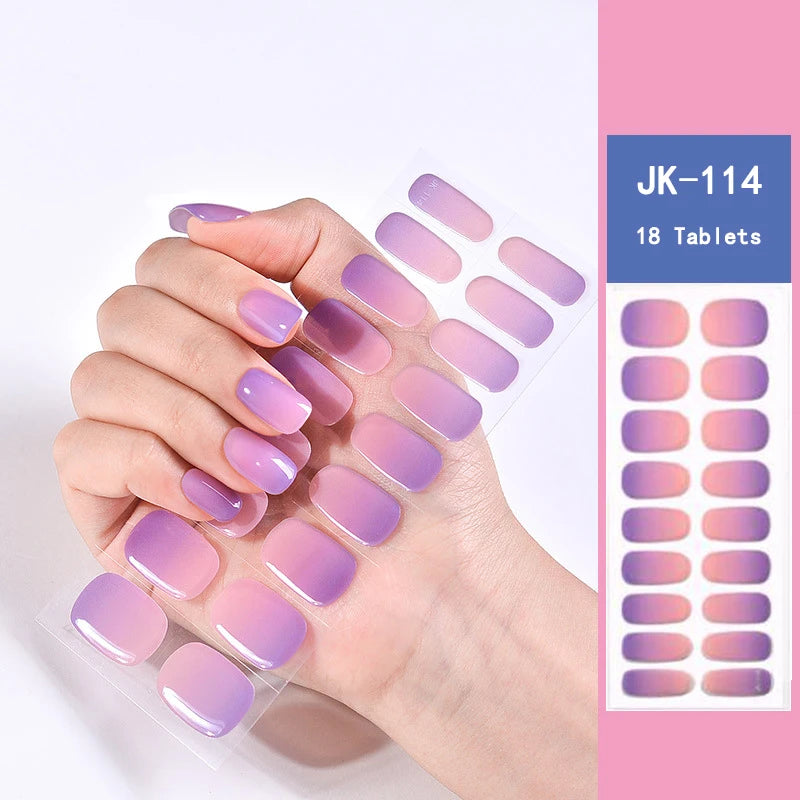 24Tips/Sheet Multicolor UV Semi-Cured Gel Nail Patch