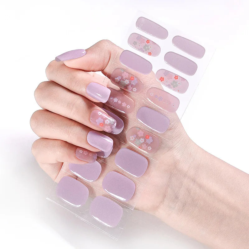 Semi-Cured Gel Nail Stickers Simple