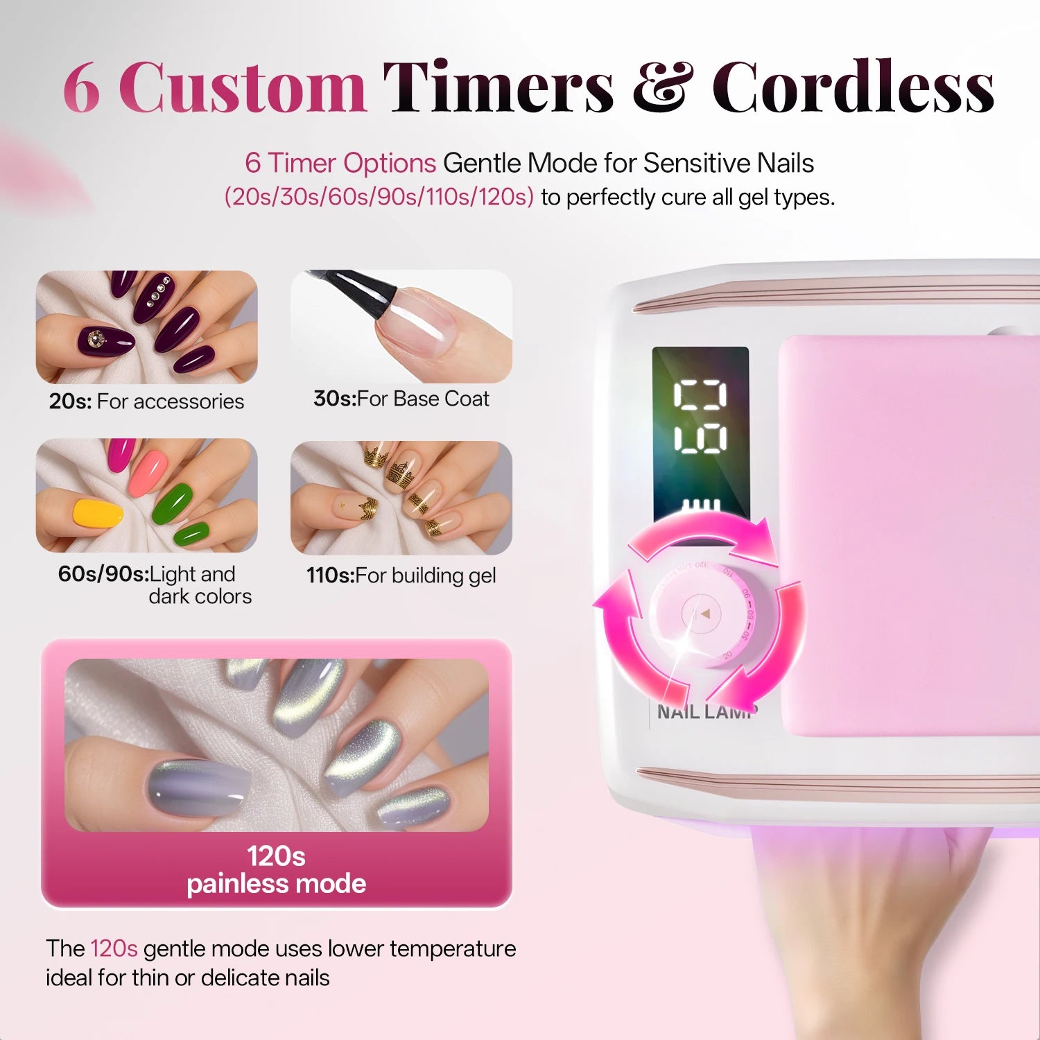 2025 New Powerful Nail Art Lamp Hand Pillow Light