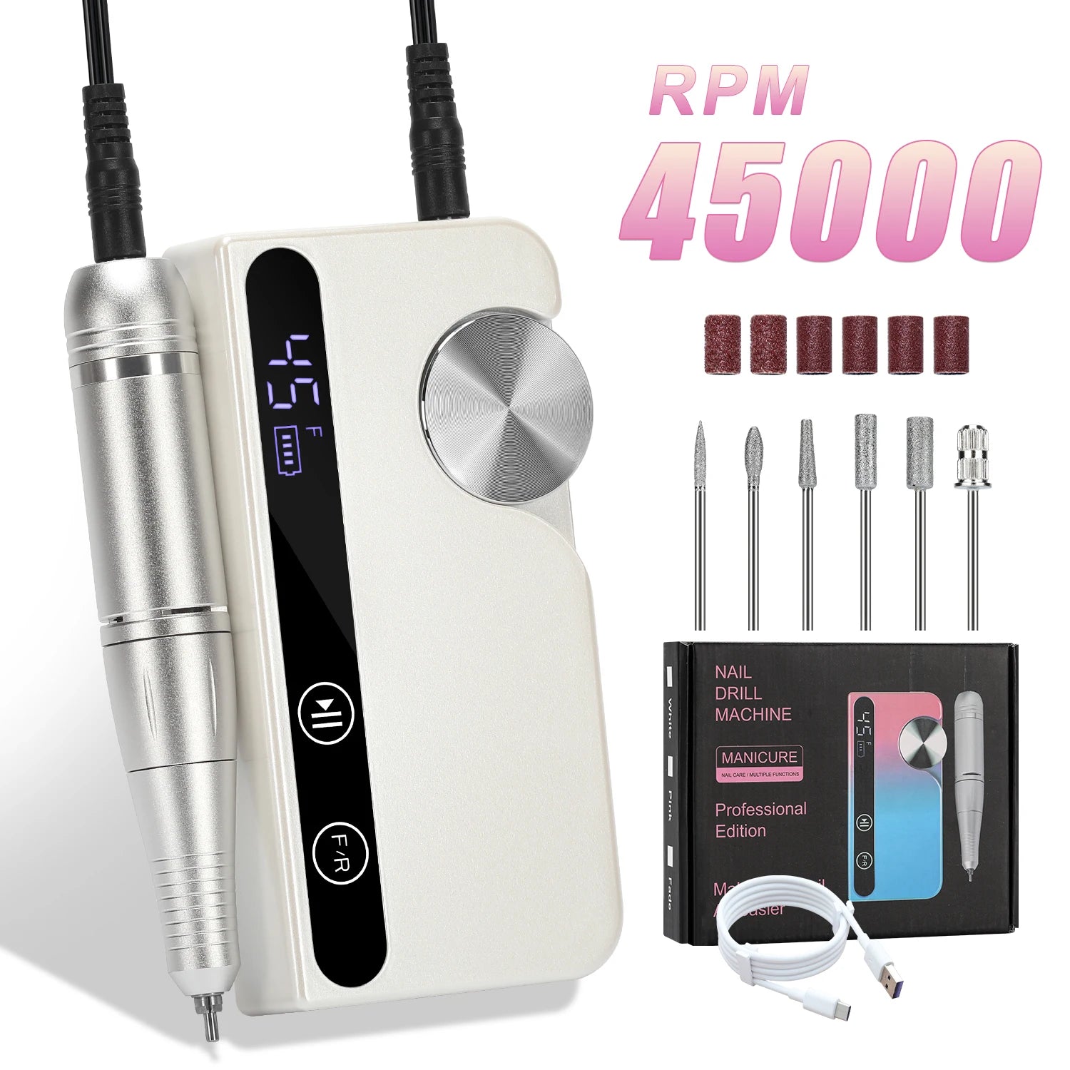 45000RPM Nail Drill Machine