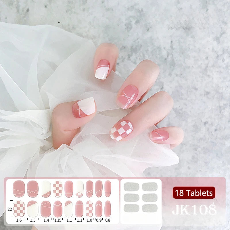 24Tips/Sheet Multicolor UV Semi-Cured Gel Nail Patch