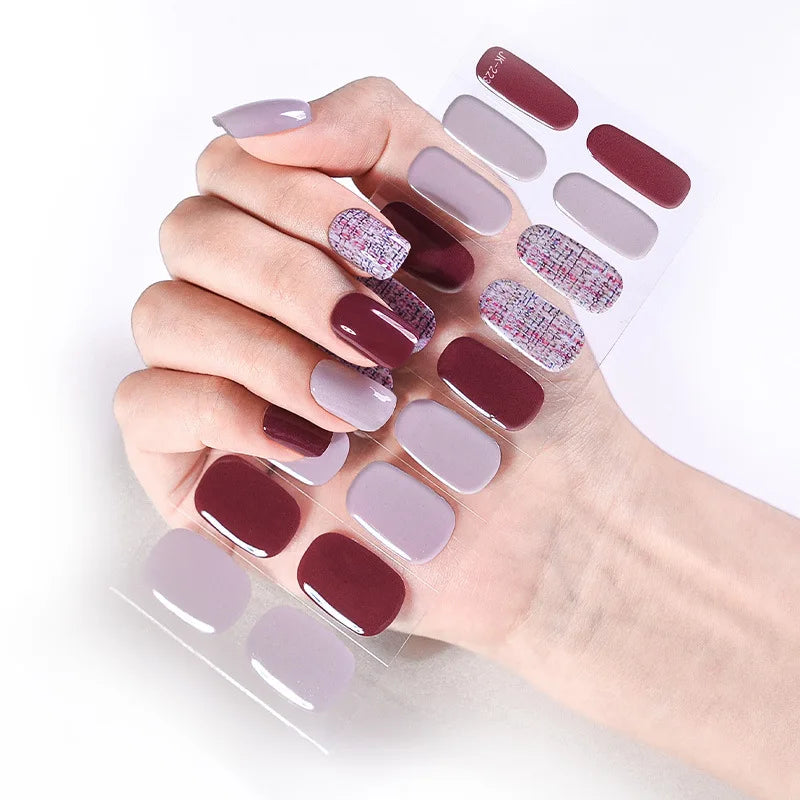 Semi-Cured Gel Nail Stickers Simple