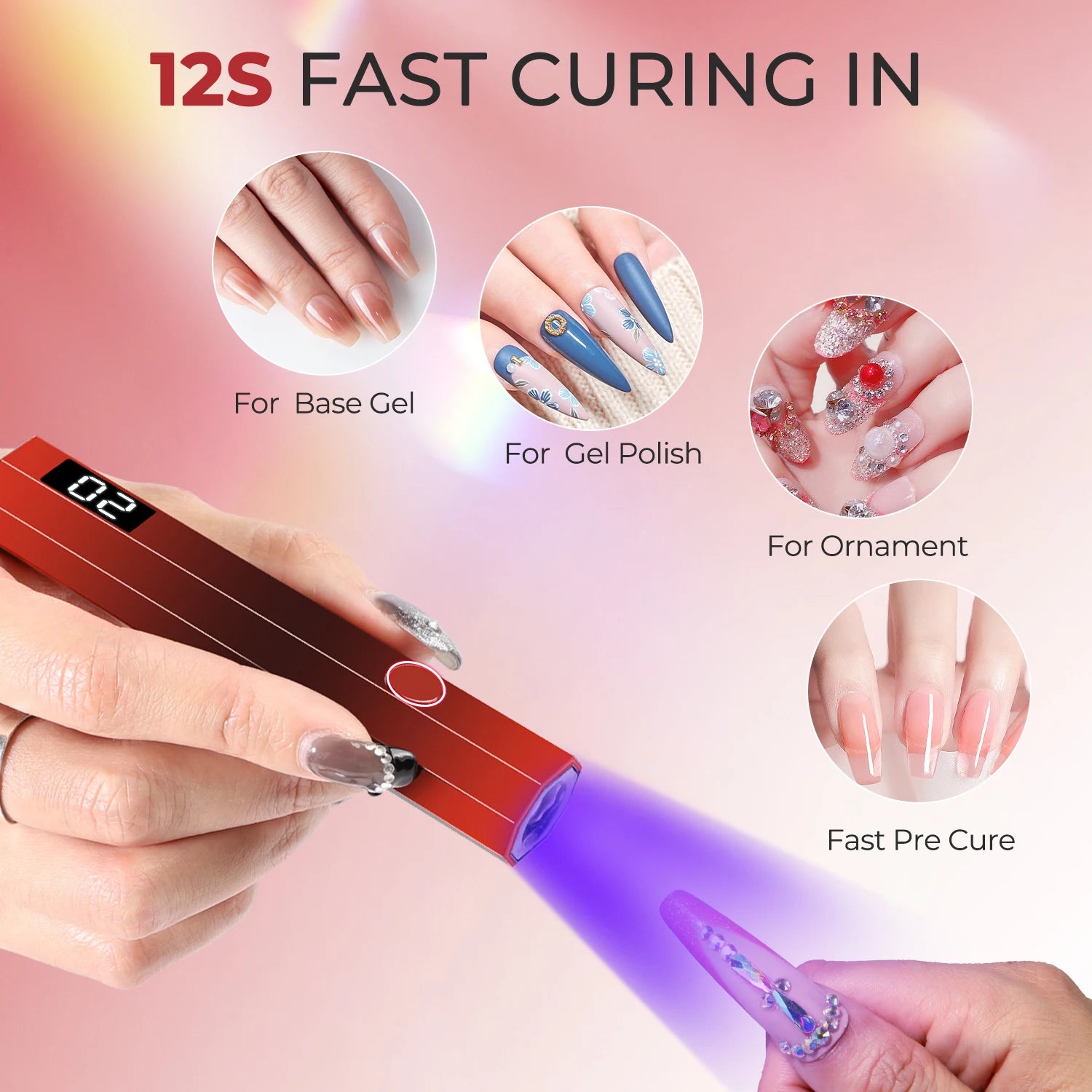 Mini UV Light Cure Nails Lamp for Gel Nails LED