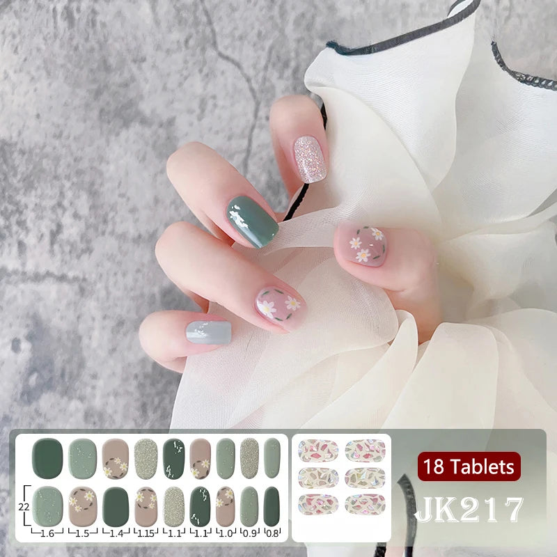 24Tips/Sheet Multicolor UV Semi-Cured Gel Nail Patch