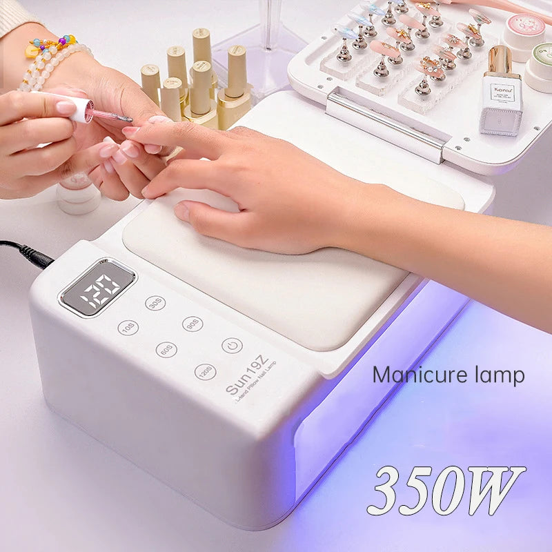 350W Nail Dryer Lamp For Machine With Hand Pillow Wear Nail