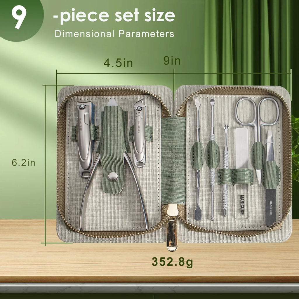 Manicure Set Professional 9 in 1 Nail Clippers Set