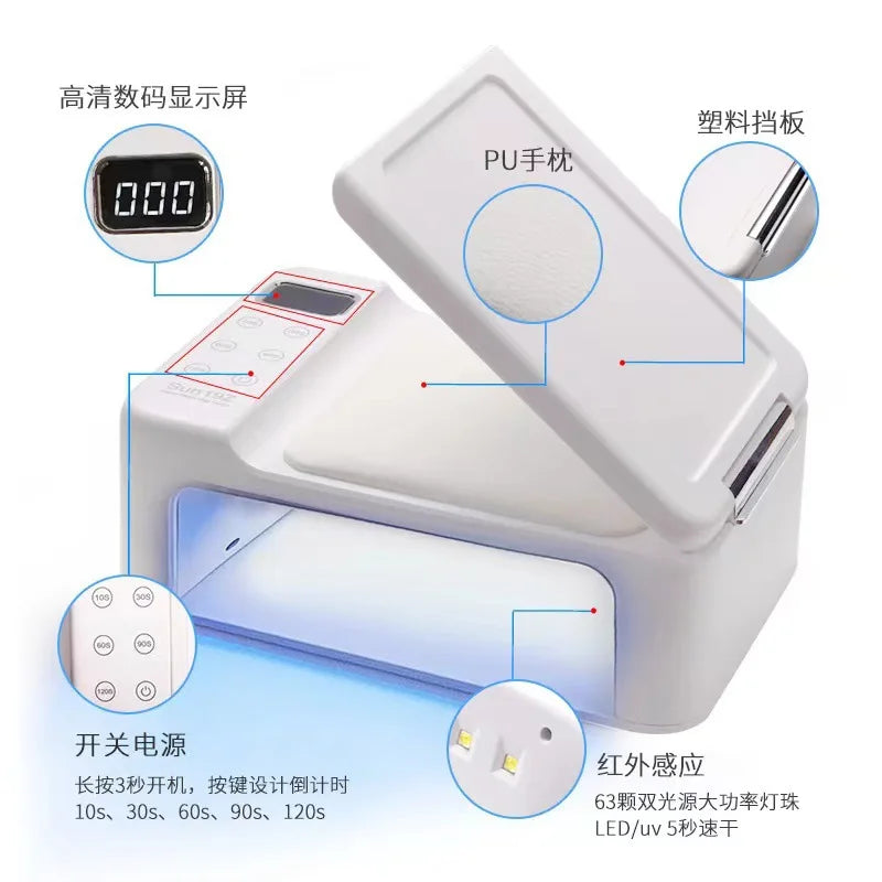 350W Nail Dryer Lamp For Machine With Hand Pillow Wear Nail