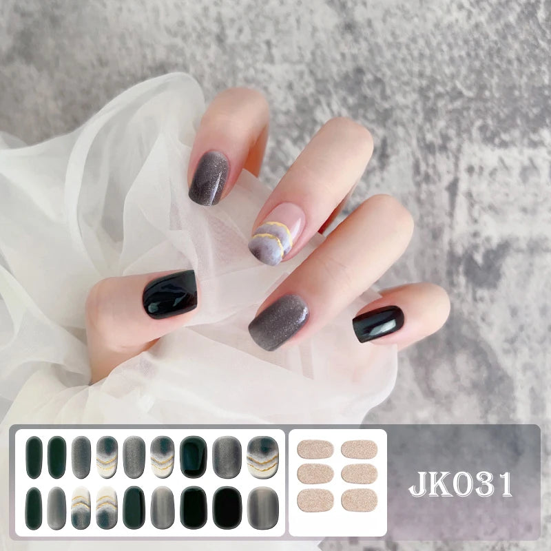 24Tips/Sheet Multicolor UV Semi-Cured Gel Nail Patch