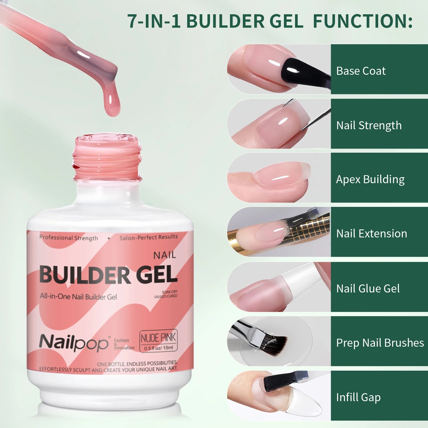 Nailpop 7IN1 Nail Gel Nail art 15ml