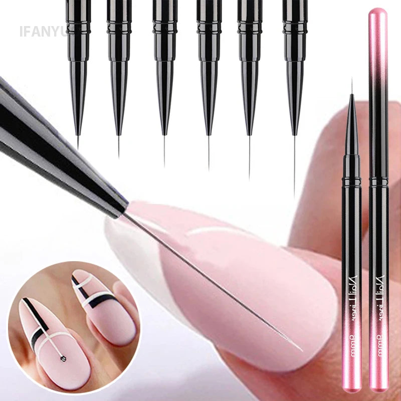 Nails Art Liner Brushes Elongated Lines Striping Drawing Painting