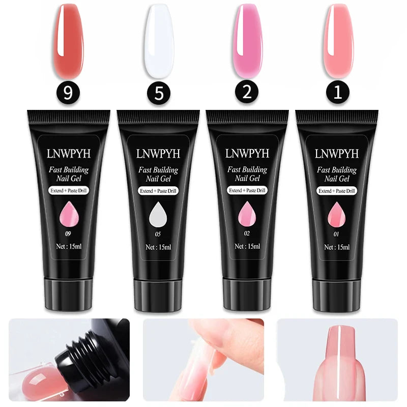 Nail Gel Polish Kit With LED Nail Lamp Semi-Permanent 27