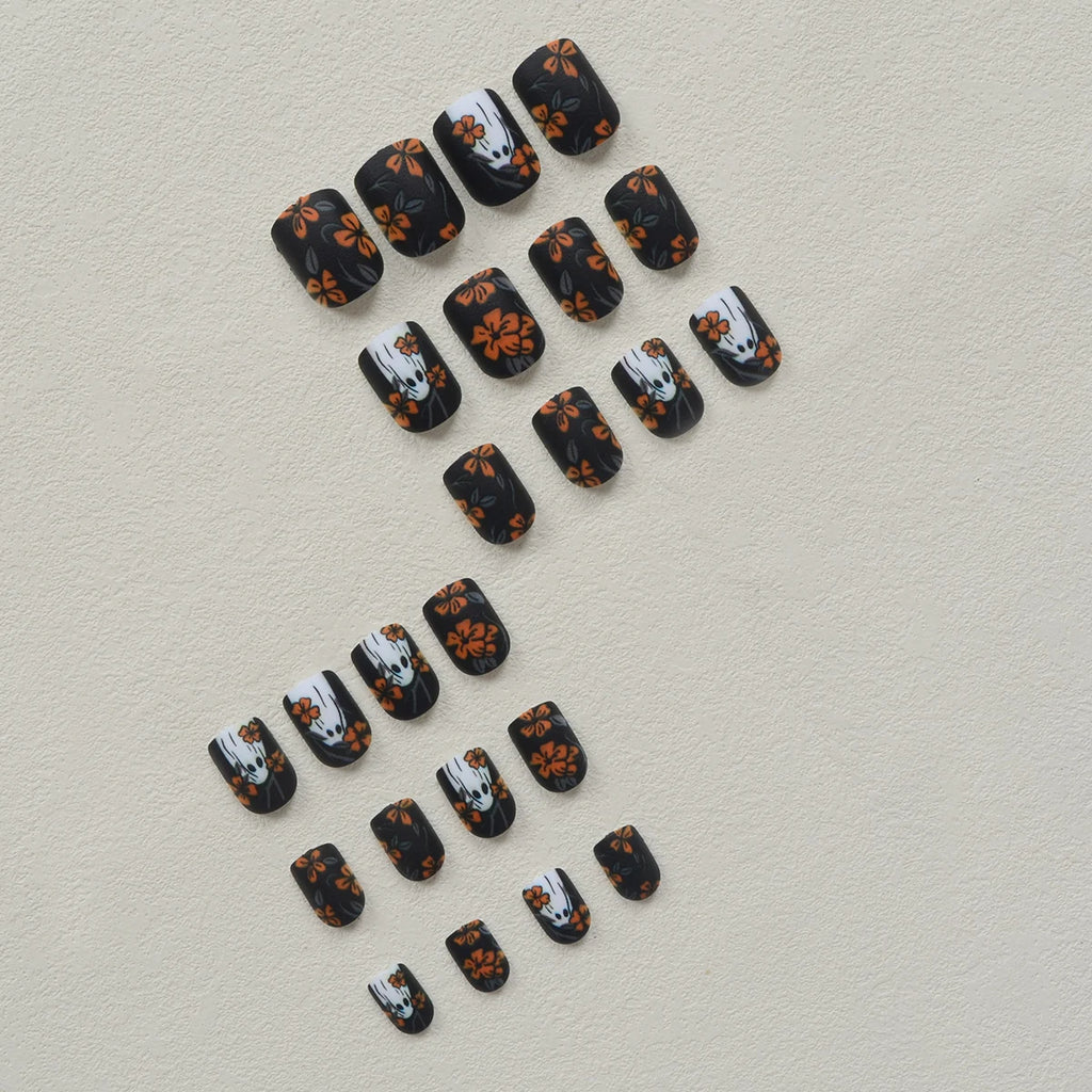 24pcsShort Square Matte Press On Nails