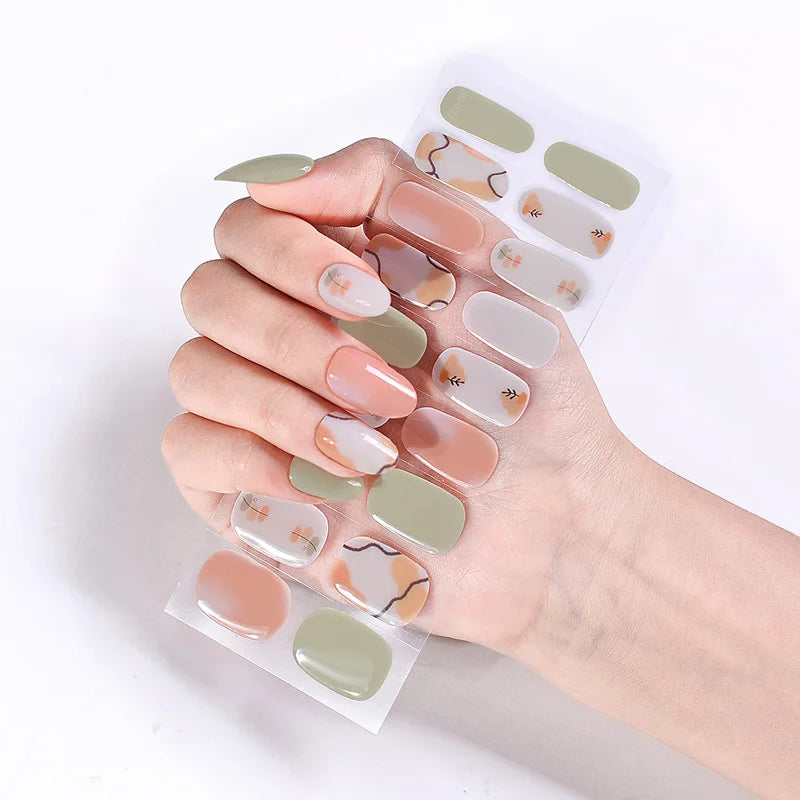 Semi-Cured Gel Nail Stickers Simple