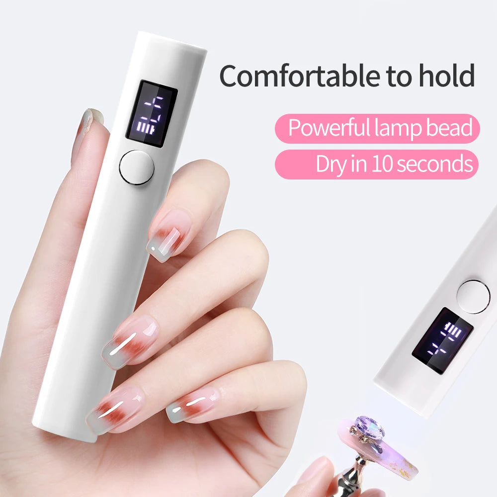 Mini Nail Dryer Lamp With Battery UV LED Nail