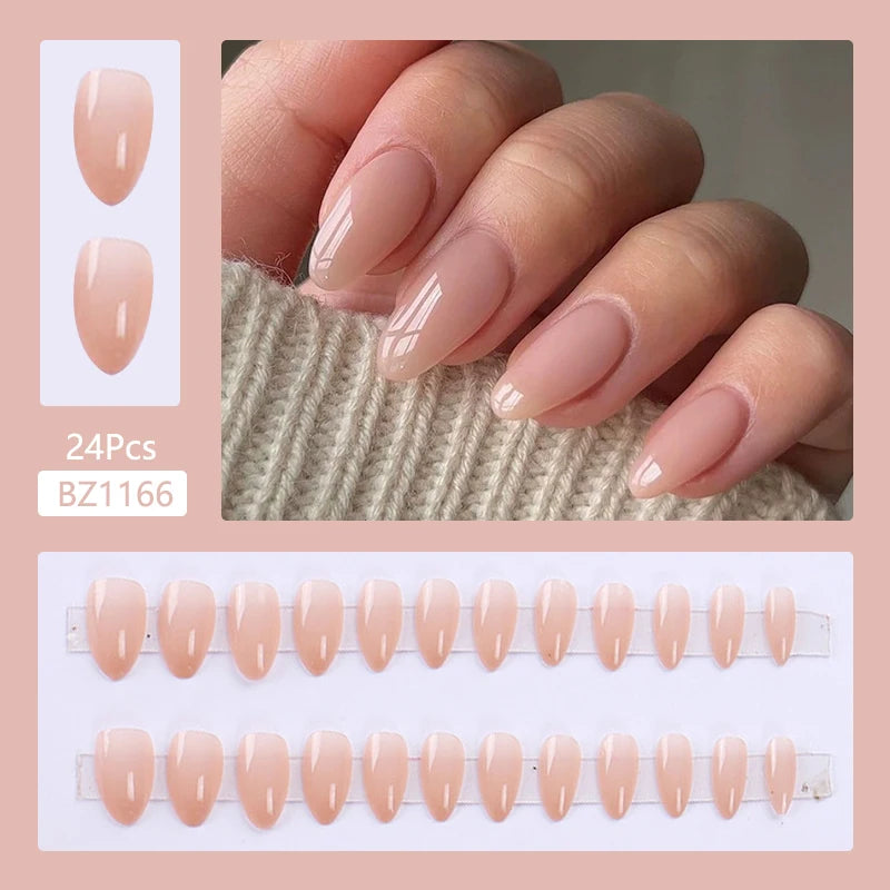24Pcs/Set Cute and Playful Wearing False Nails