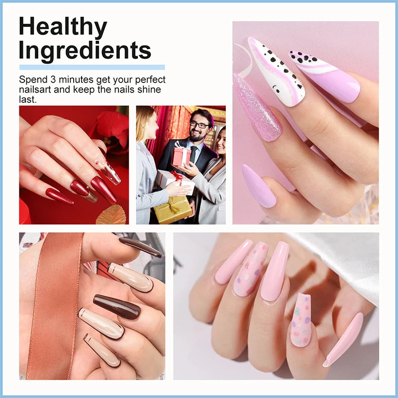 Nail Gel Polish Kit With LED Nail Lamp Semi-Permanent 27