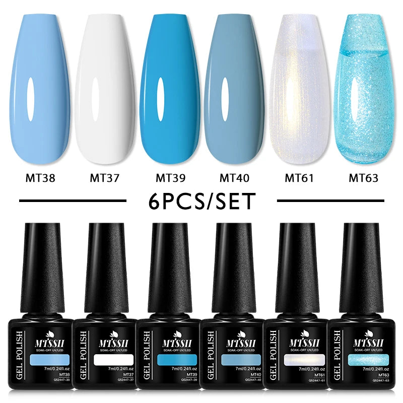 6Pcs Gel Nail Polish Set for Nails