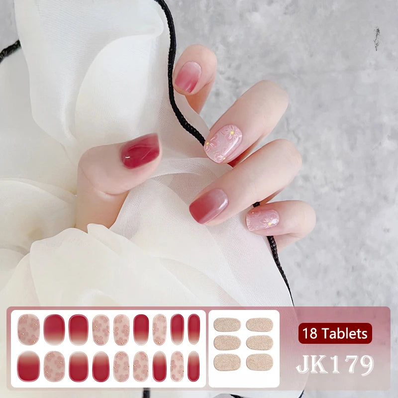 24Tips/Sheet Multicolor UV Semi-Cured Gel Nail Patch