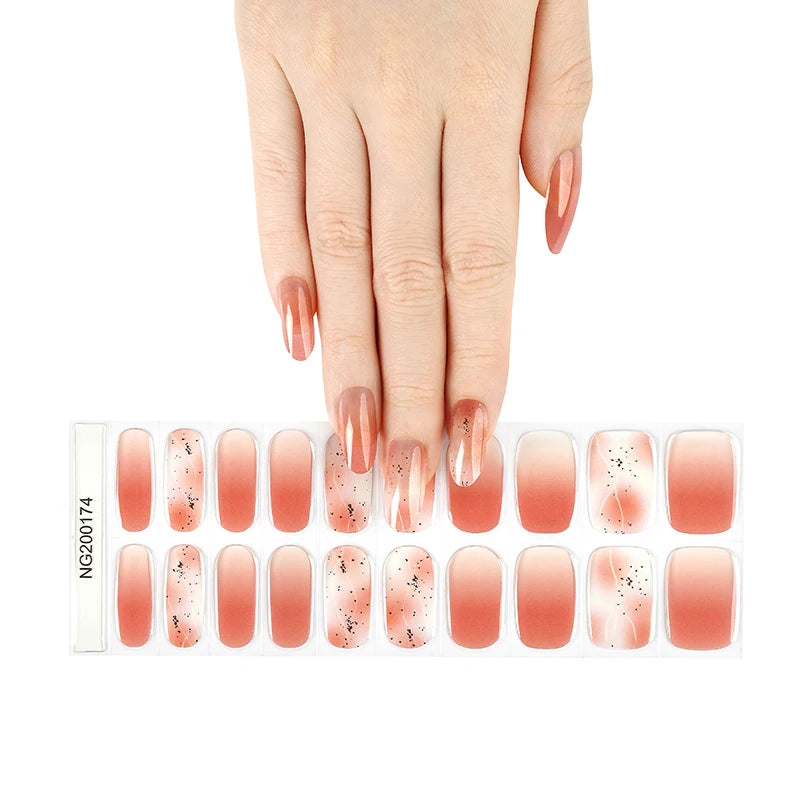 Semi-Cured Gel Nail Stickers Simple
