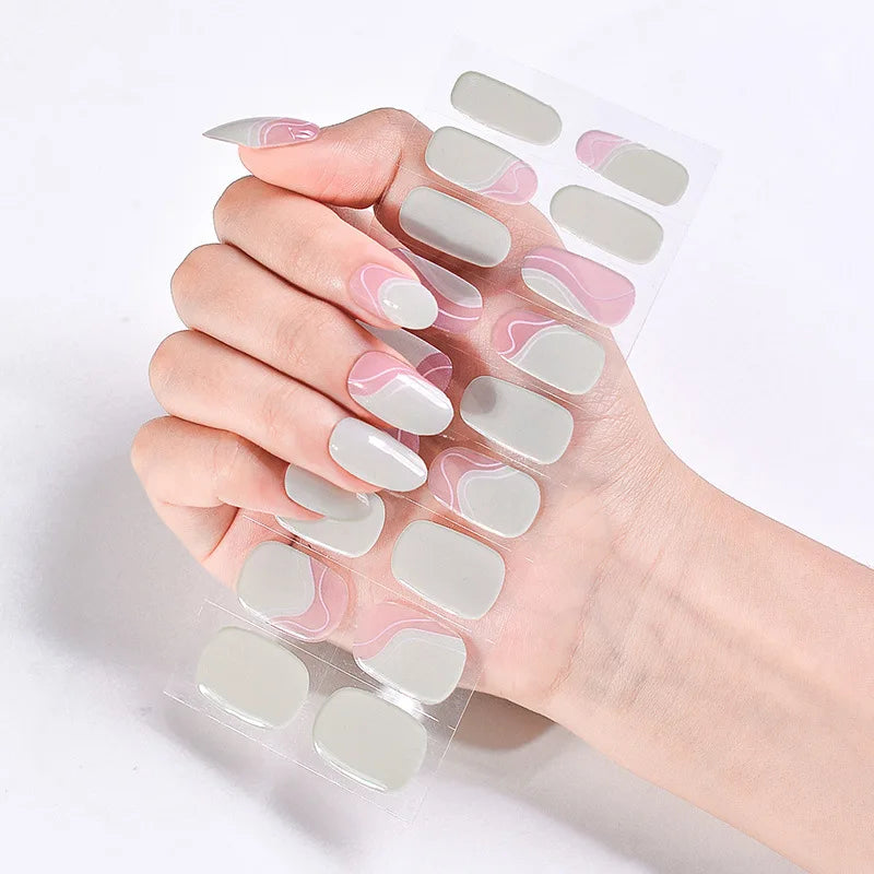 Semi-Cured Gel Nail Stickers Simple