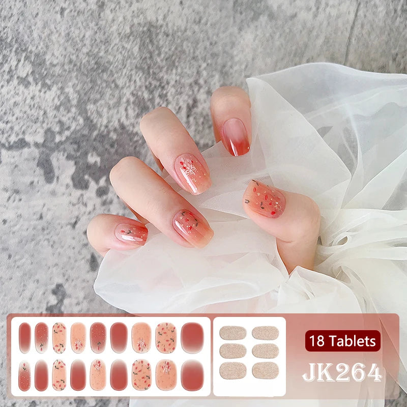24Tips/Sheet Multicolor UV Semi-Cured Gel Nail Patch
