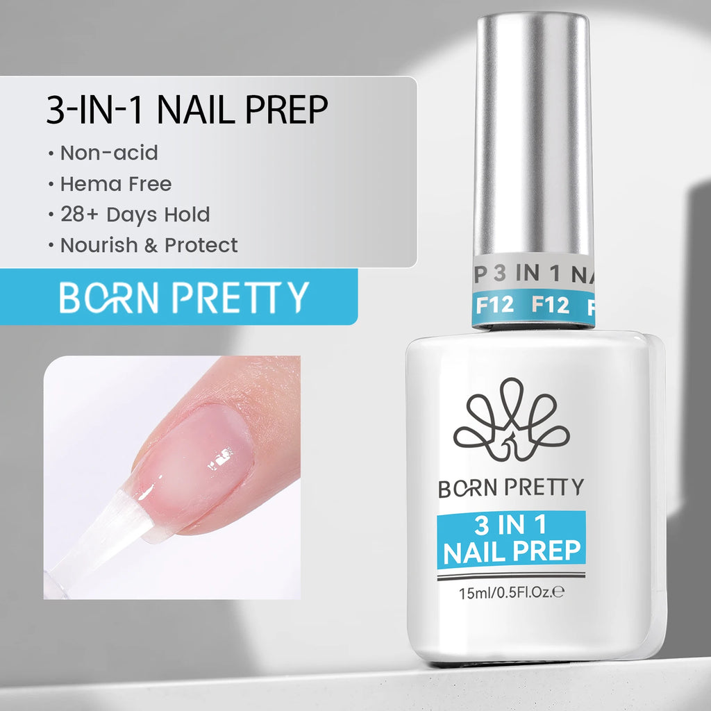 3 In 1 Nail Prep Dehydrate Acid Free Nail